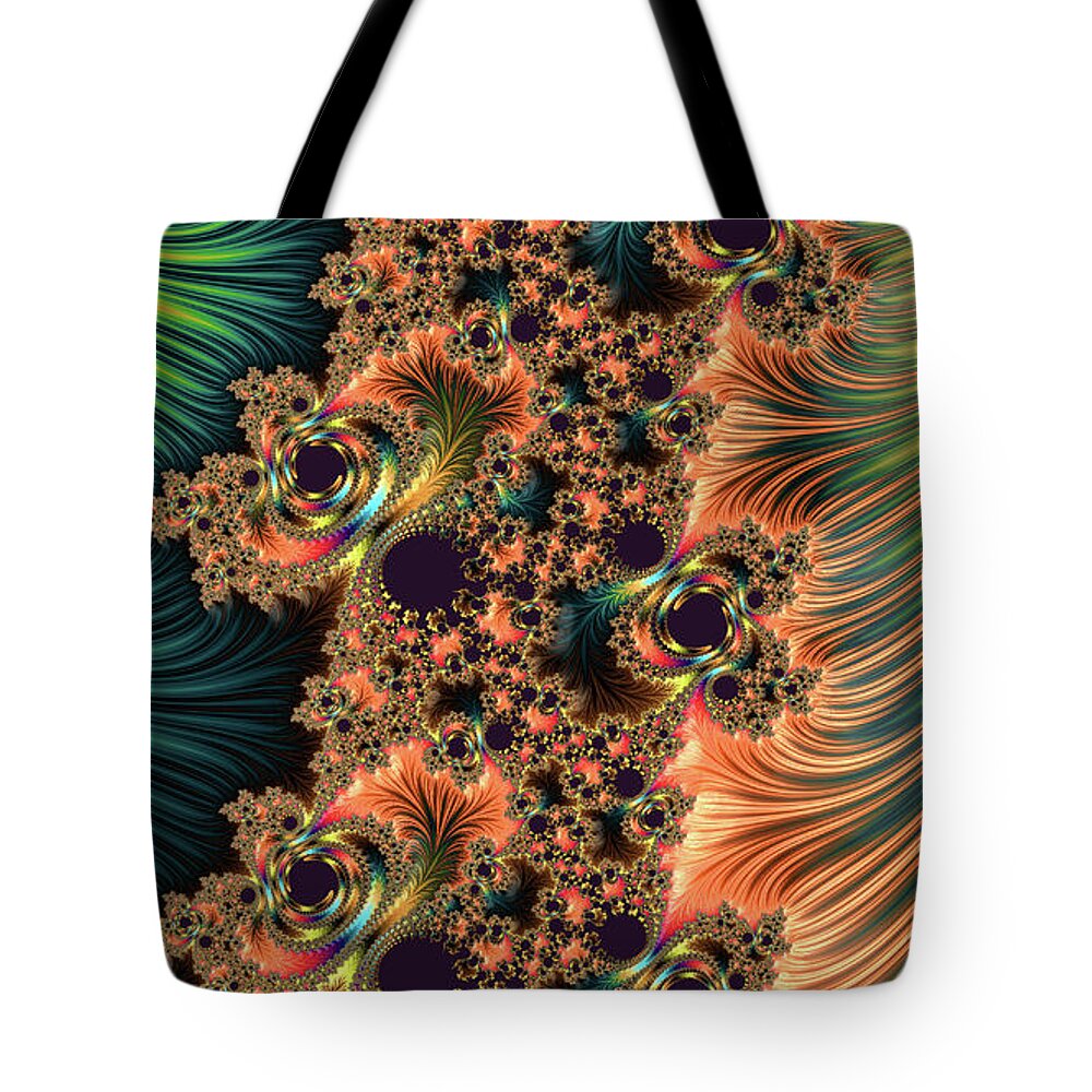 Swirls and Streaks of Digital Abstract - Tote Bag