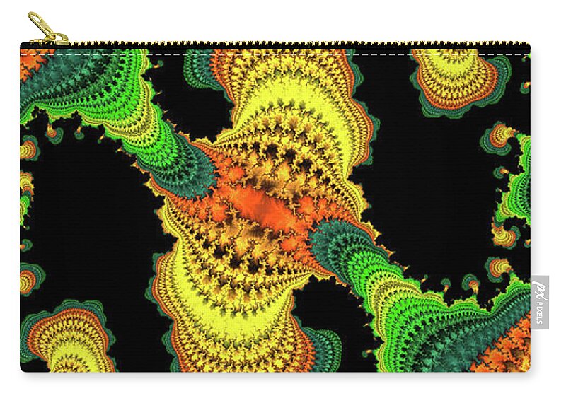 Swirls of Digital Fractals - Zip Pouch