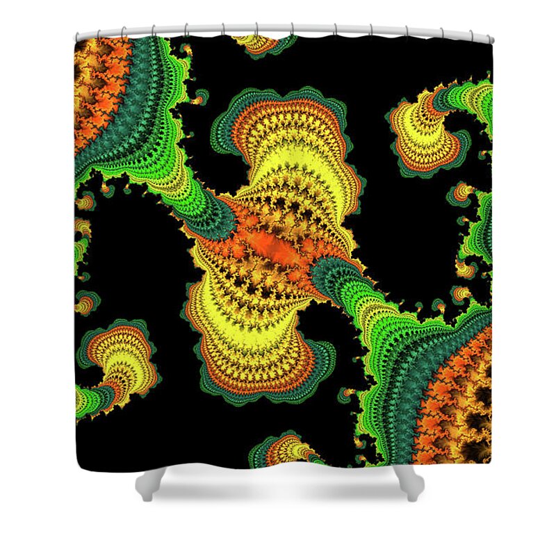 Swirls of Digital Fractals - Shower Curtain