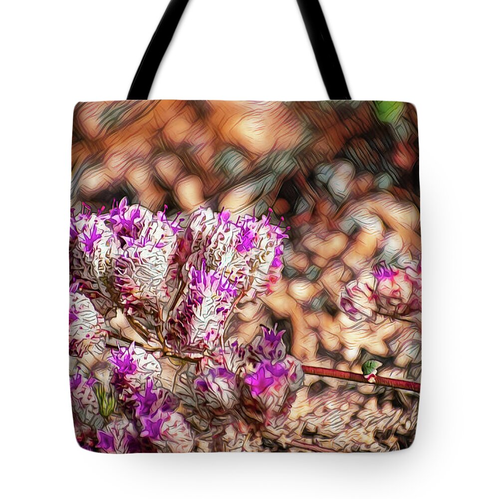 Texturized Flowers Art Landscape - Tote Bag
