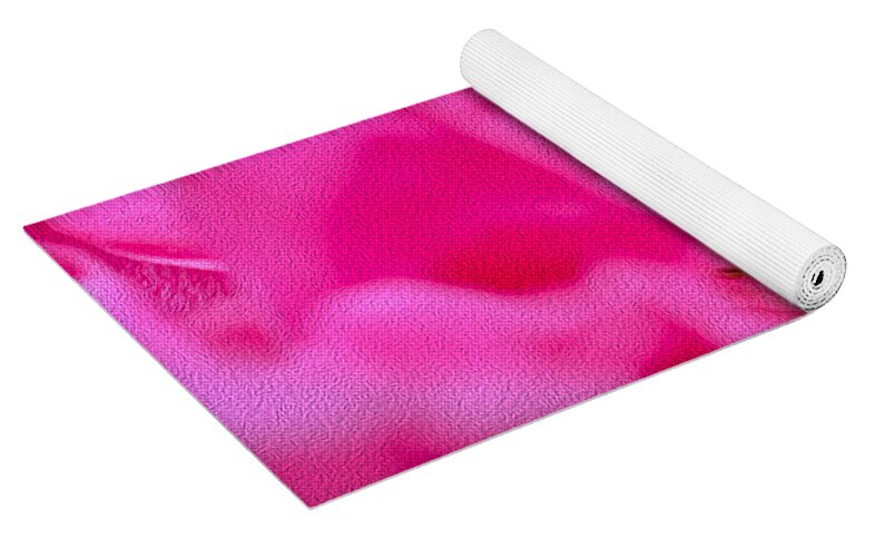 The inside of a Magenta Flower Landscape - Yoga Mat