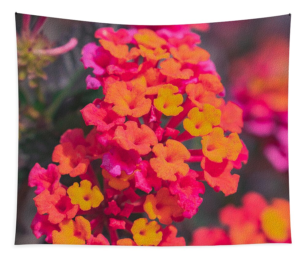 Tiny Flowers Landscape - Tapestry