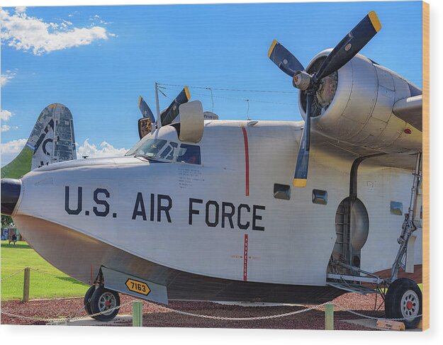 U.S. Air Force Aircraft Castle Air Force Base - Wood Print