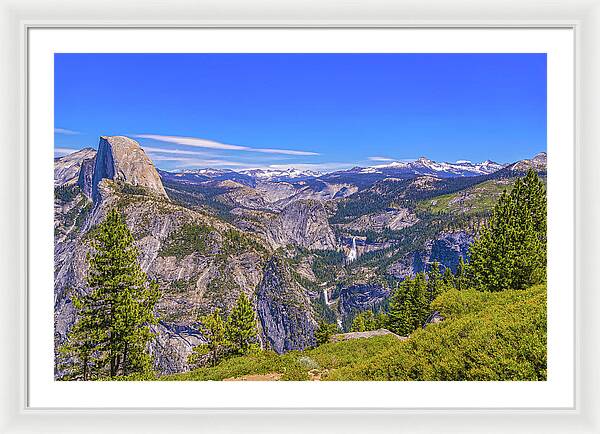 Vibrant Wonderful Landscape From Glacier Point - Framed Print