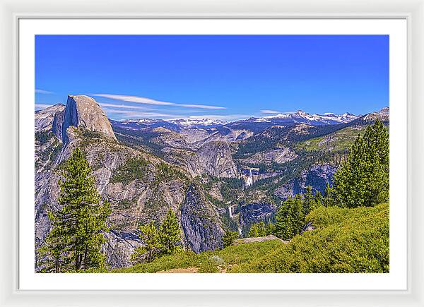 Vibrant Wonderful Landscape From Glacier Point - Framed Print