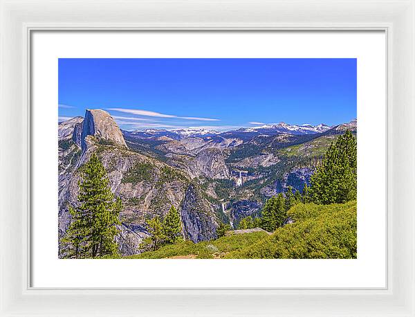 Vibrant Wonderful Landscape From Glacier Point - Framed Print