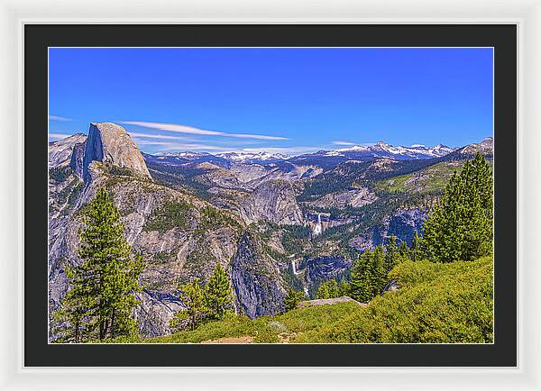Vibrant Wonderful Landscape From Glacier Point - Framed Print