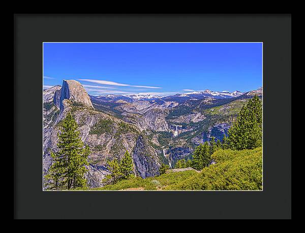 Vibrant Wonderful Landscape From Glacier Point - Framed Print