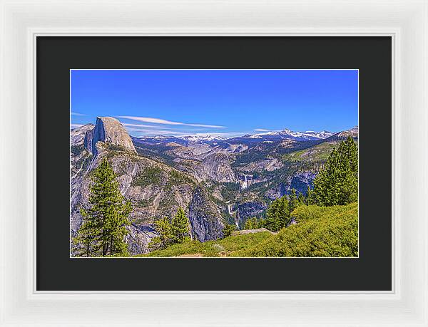 Vibrant Wonderful Landscape From Glacier Point - Framed Print