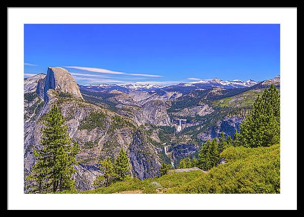 Vibrant Wonderful Landscape From Glacier Point - Framed Print