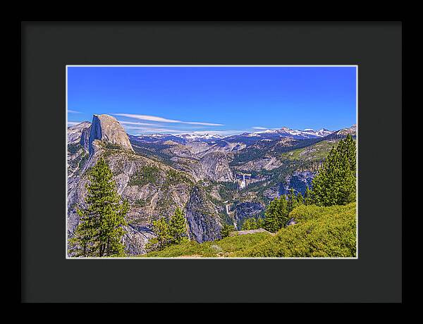 Vibrant Wonderful Landscape From Glacier Point - Framed Print