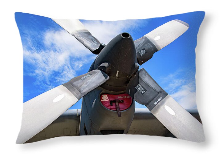 VintagePropeller Airplane Artistic Image - Throw Pillow
