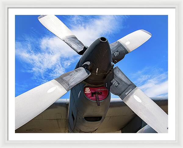 VintagePropeller Airplane Artistic Image - Framed Print