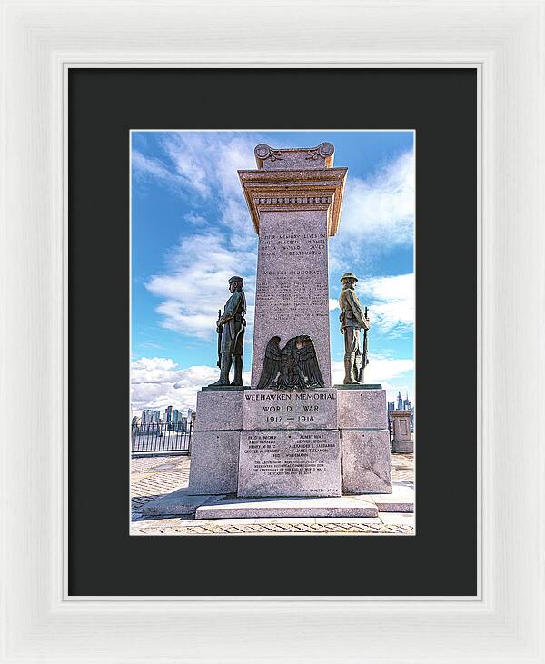 Weehawken Memoral of World War - Framed Print