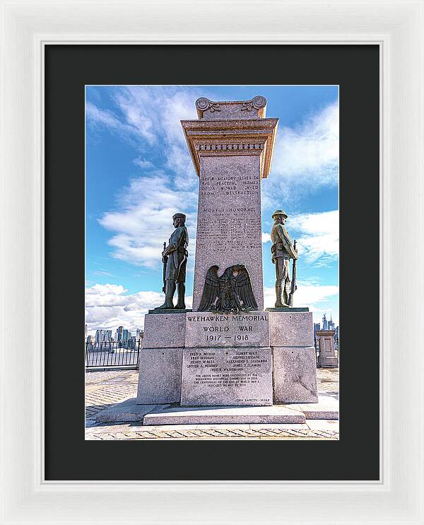 Weehawken Memoral of World War - Framed Print