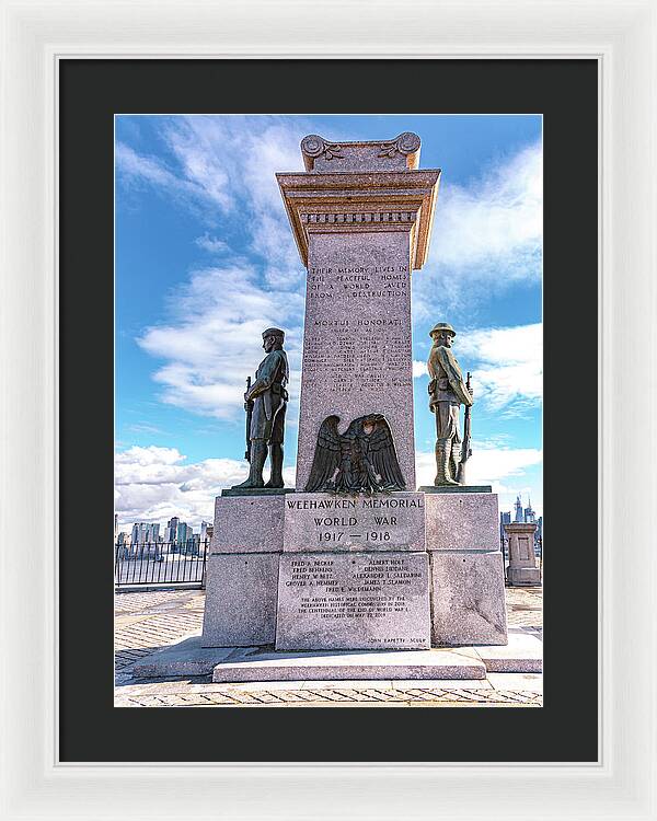 Weehawken Memoral of World War - Framed Print