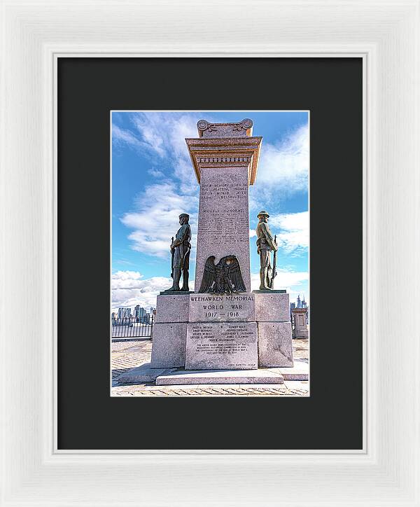 Weehawken Memoral of World War - Framed Print