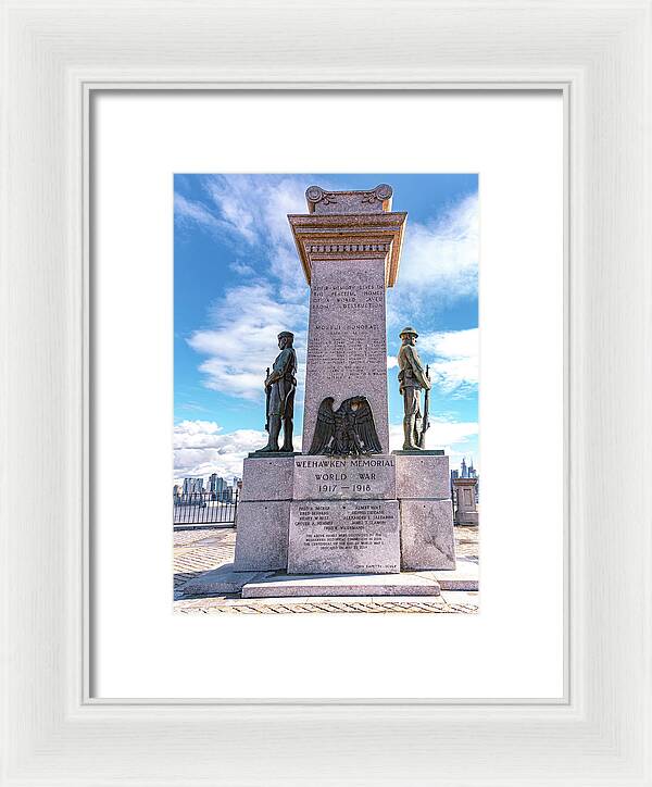 Weehawken Memoral of World War - Framed Print