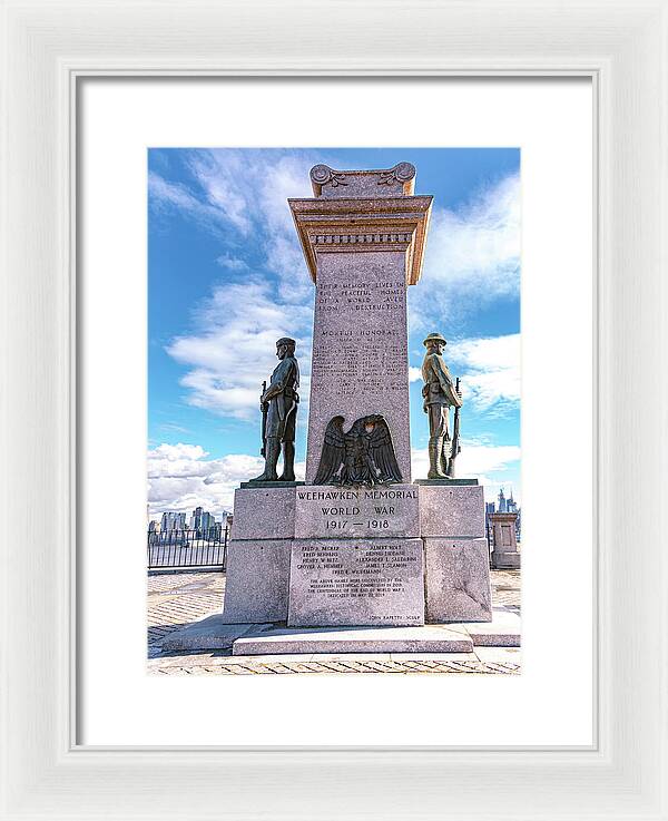 Weehawken Memoral of World War - Framed Print