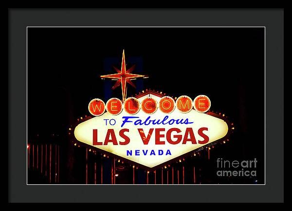 Welcome to Fabulous Las Vegas - Framed Print