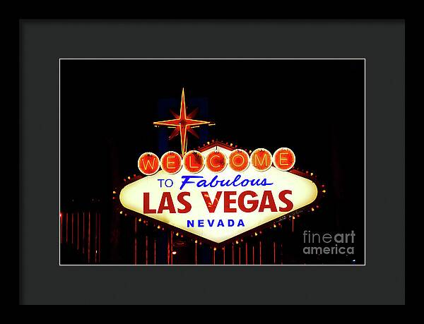 Welcome to Fabulous Las Vegas - Framed Print