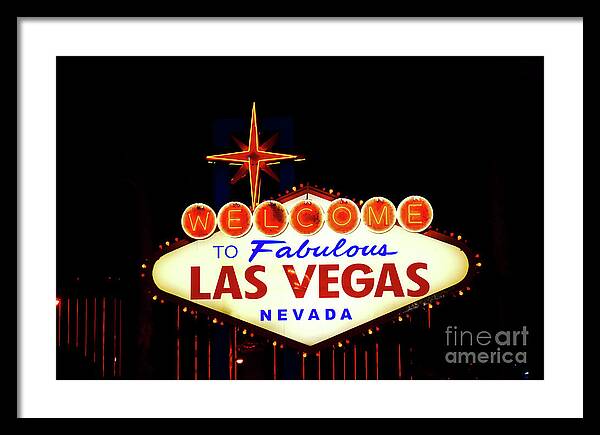 Welcome to Fabulous Las Vegas - Framed Print