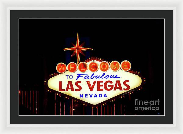 Welcome to Fabulous Las Vegas - Framed Print