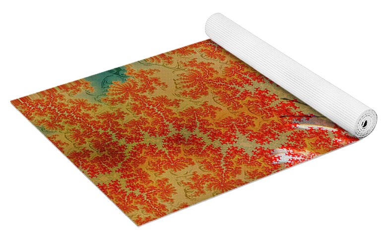 Wonderful Orange Butterfly Pattern Overlay - Yoga Mat