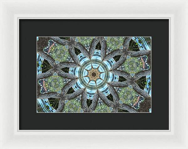 Wood Links Abstract art Kaleidoscope - Framed Print