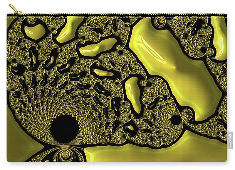 Yellow Mellow Fractals - Zip Pouch