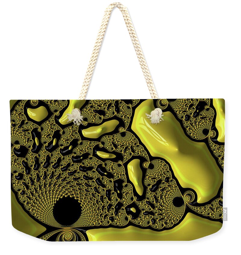 Yellow Mellow Fractals - Weekender Tote Bag