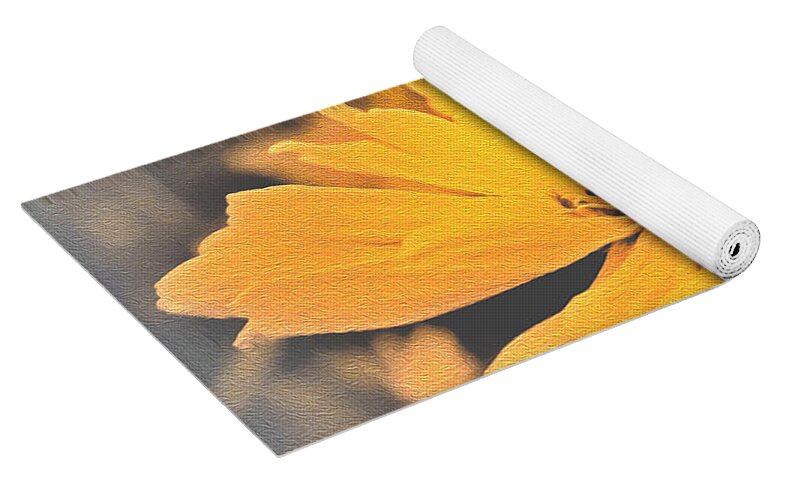 Yellow Soft colored Flower - Yoga Mat