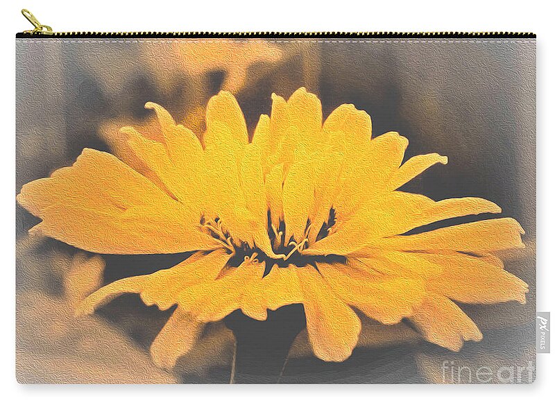Yellow Soft colored Flower - Zip Pouch