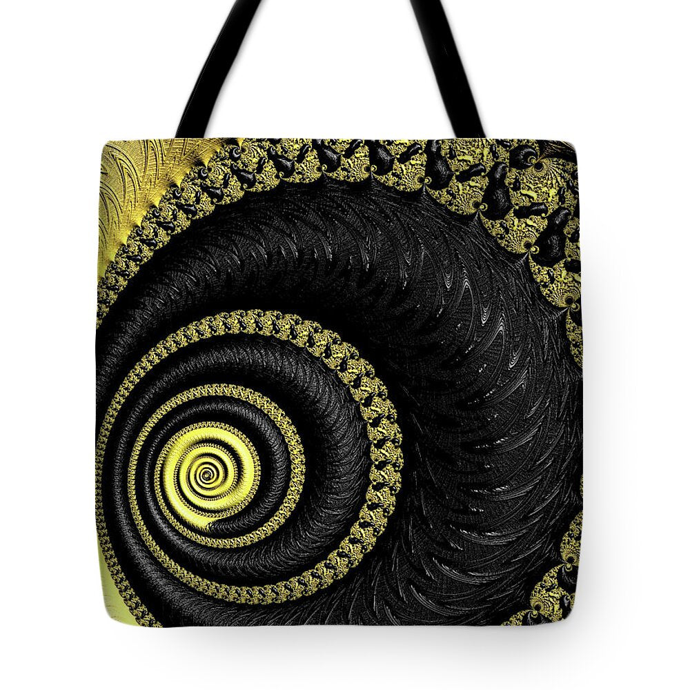 Yellow Swirls of Abstracts - Tote Bag