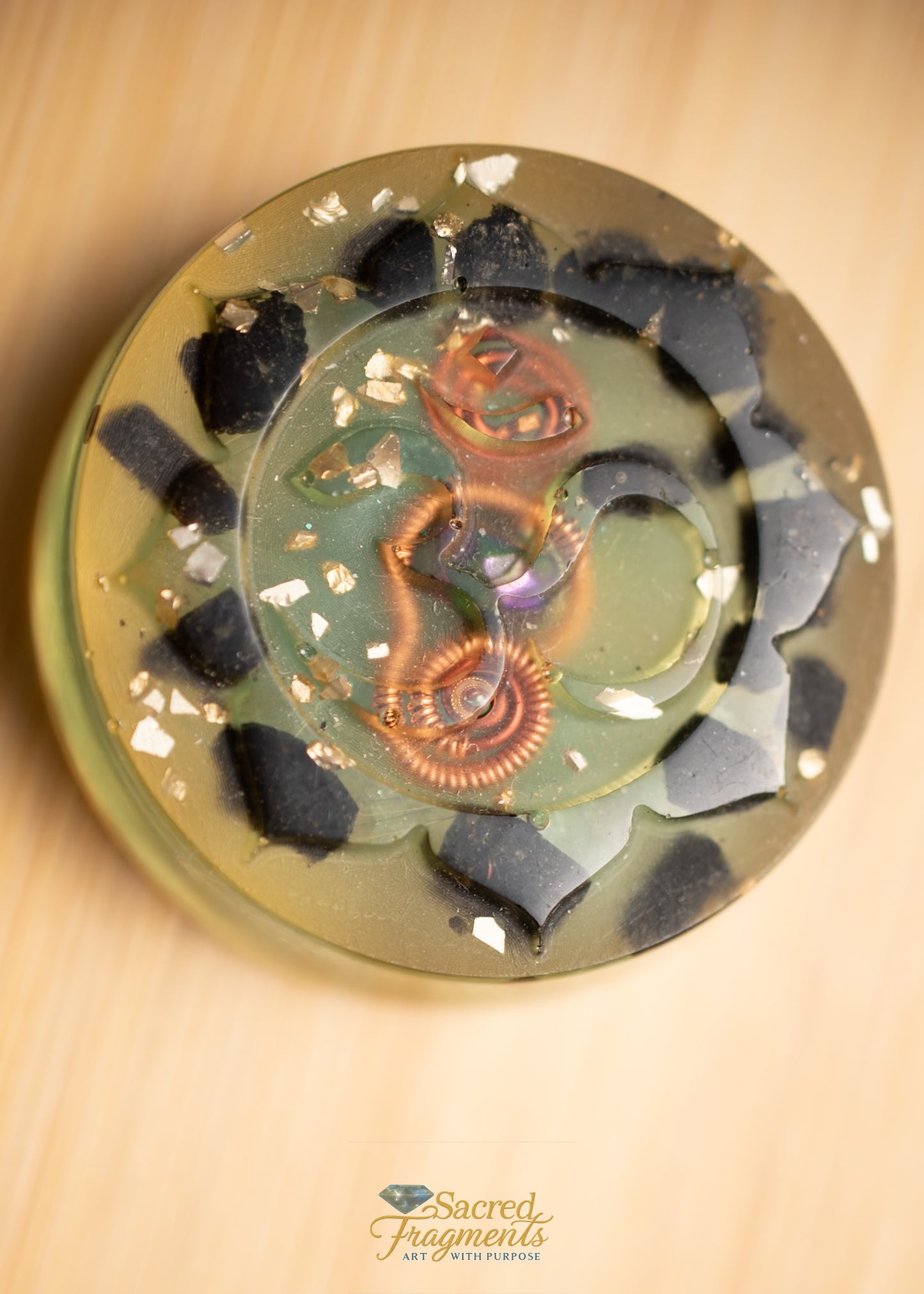Om Aum Ohm  Orgonite Energy Pocket Piece