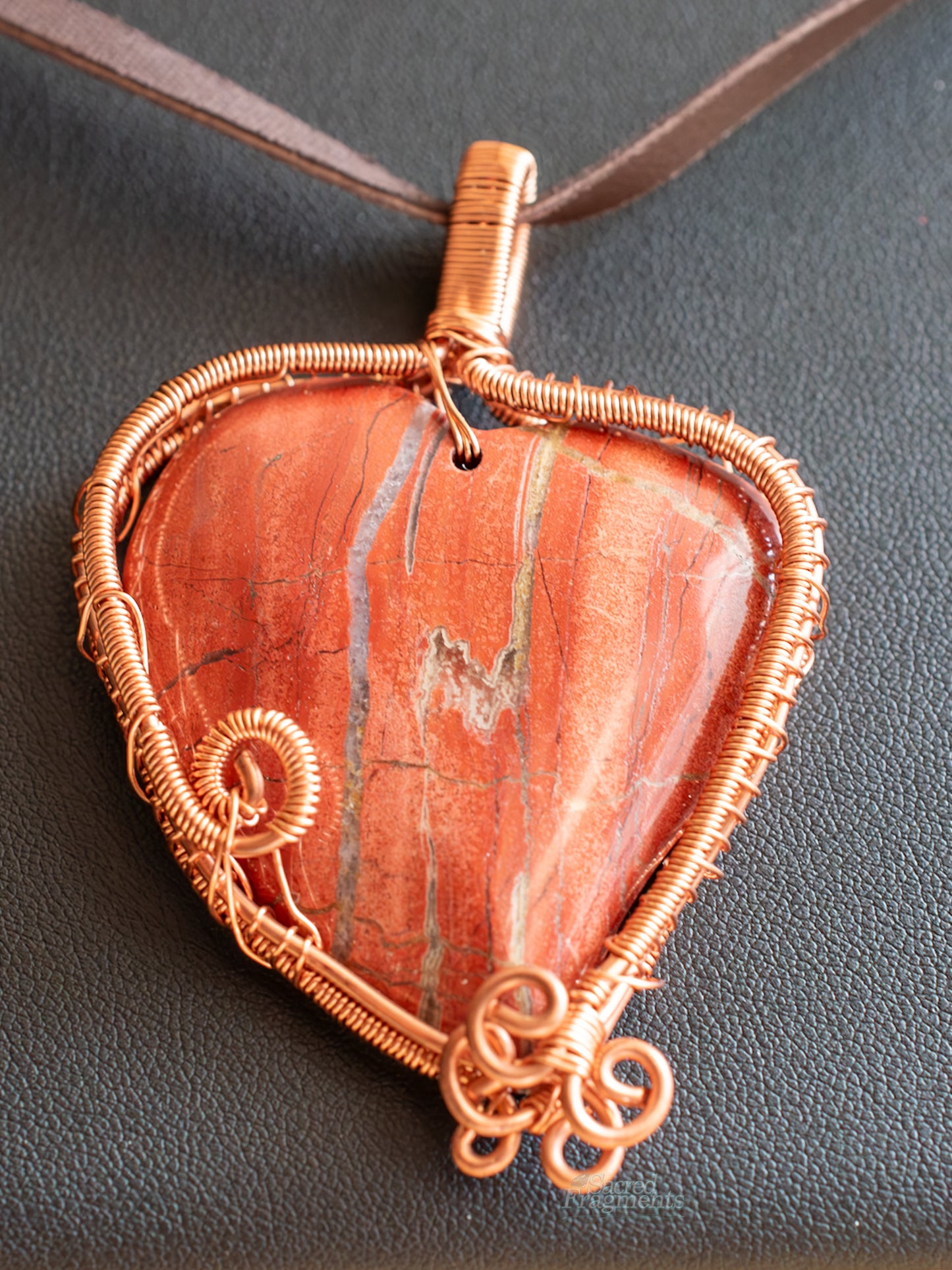 Red Jasper Heart Pendant