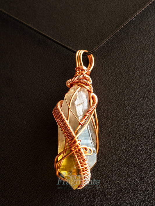 Smoky Citrine Quartz Manifestation Anchor Pendant