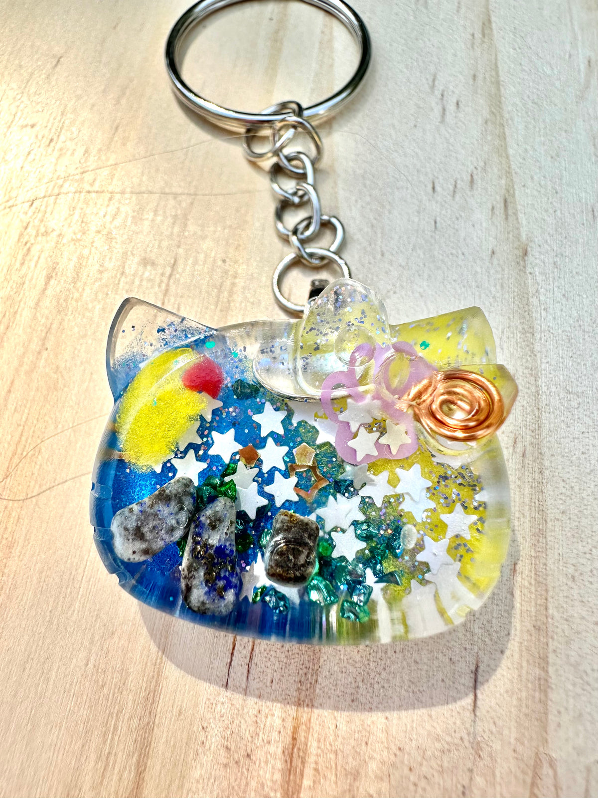Cosmic Kitty Orgone Keychain