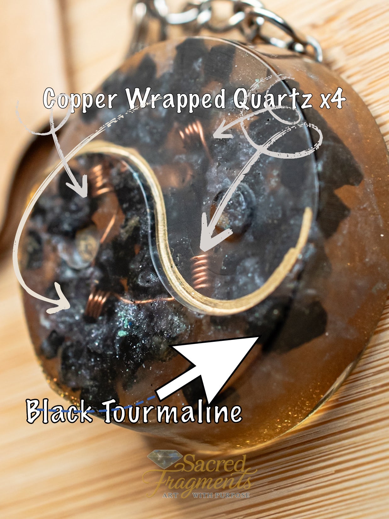 Yin Yang Orgone Energy Keychain