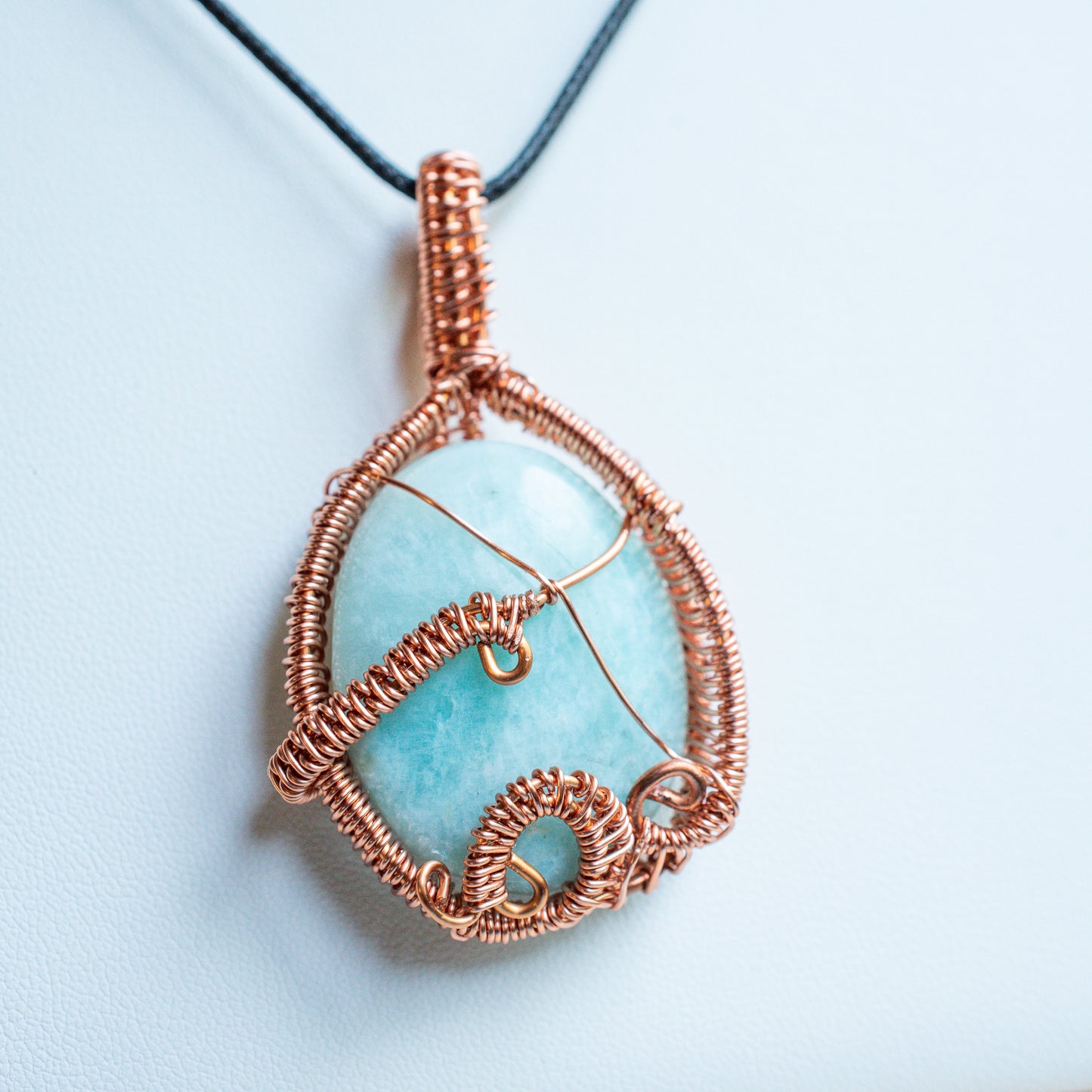 Calming Mood Blue Amazonite Pendant