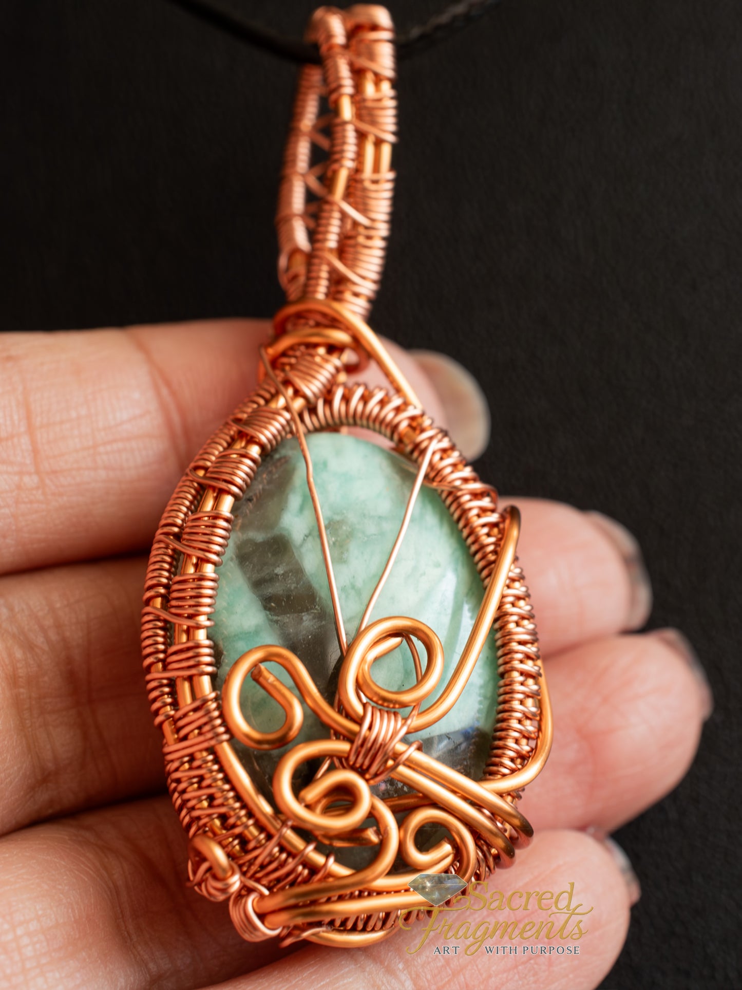Wear it Two Ways - Amazonite Peaceful Communications Pendant