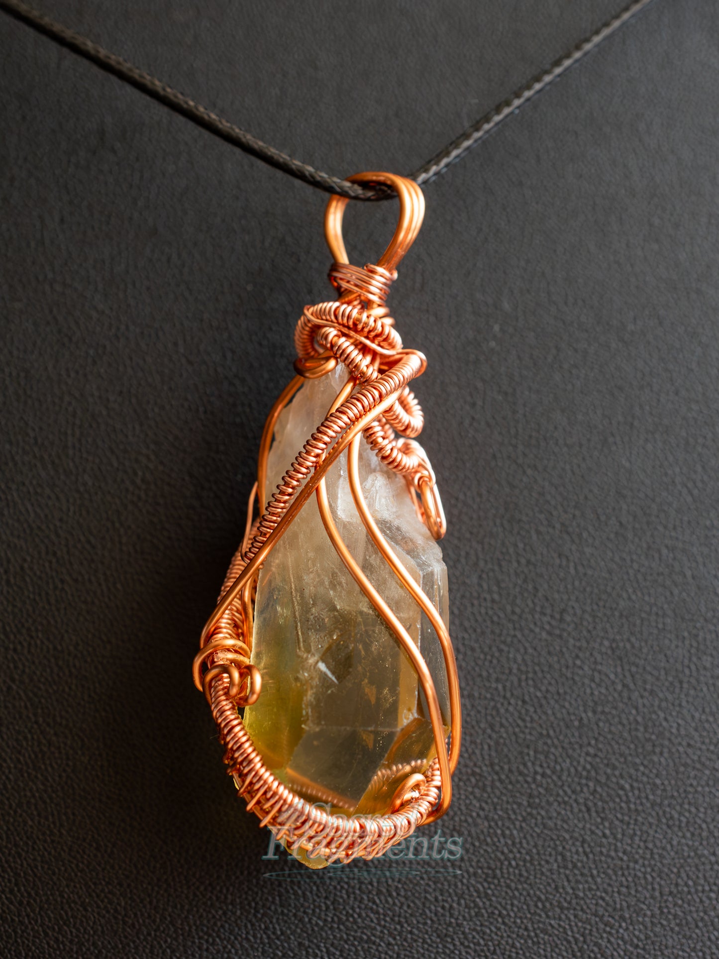 Smoky Citrine Quartz Manifestation Anchor Pendant