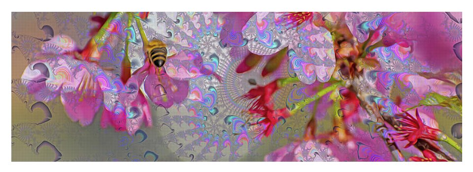 Bee Flying into a Flower with an Orb and Colorful Overlay 1 - Yoga Mat
