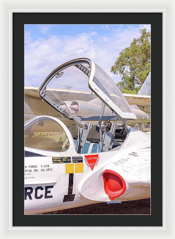 Castle Air Force Base Plane Displayed 1 - Framed Print