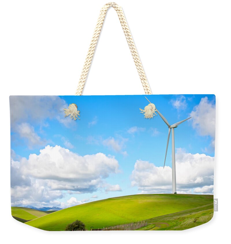 Clouds Over the Hills and Turbines 1 - Weekender Tote Bag