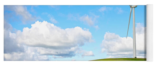 Clouds Over the Hills and Turbines 1 - Yoga Mat