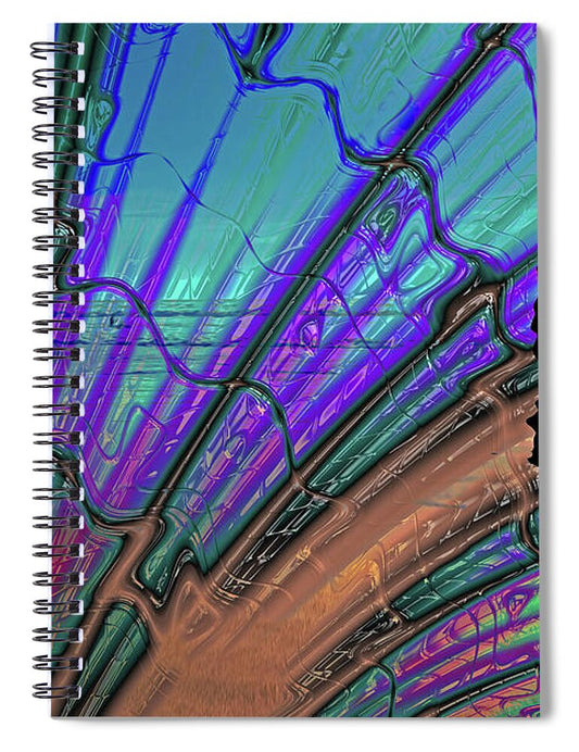 Father and Daughter Silhouette Fractals Design 1 - Spiral Notebook