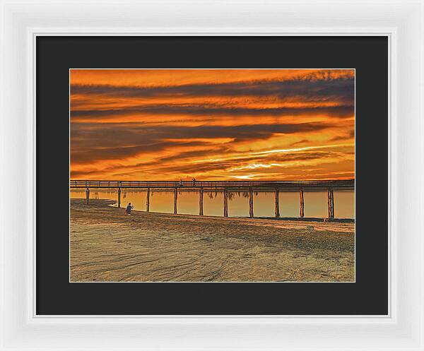 Magical sky at Lake Yosemite 1 - Framed Print