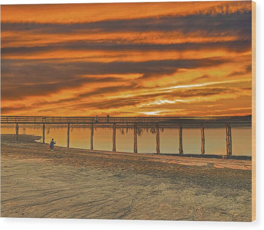 Magical sky at Lake Yosemite 1 - Wood Print