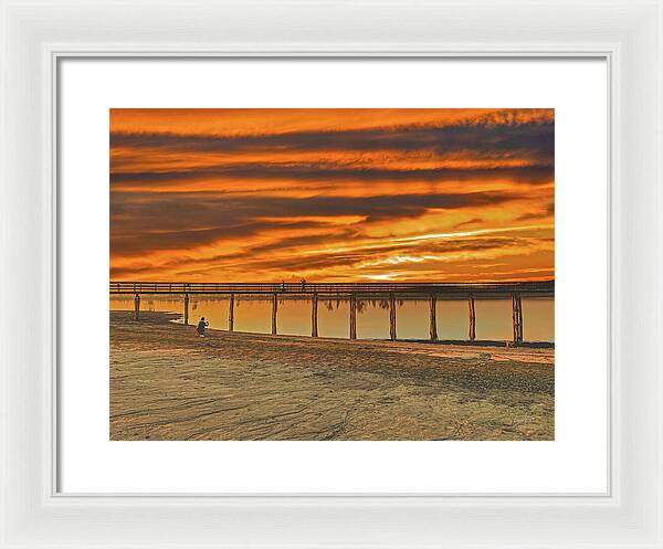 Magical sky at Lake Yosemite 1 - Framed Print
